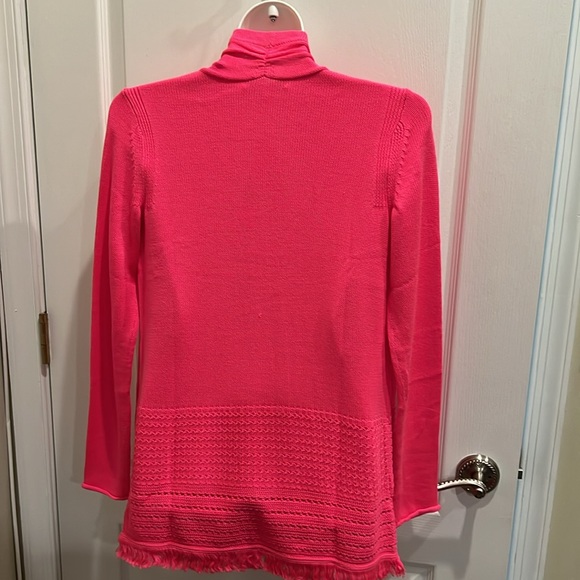 Lilly Pulitzer Pink Isle Noble Fringe Cardigan Color size S - Picture 4 of 7